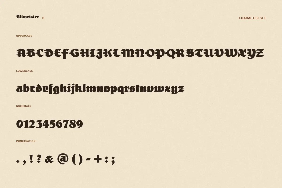 FDI Altmeister Blackletter Font