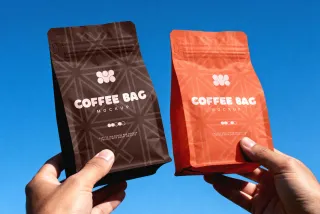 Coffee Bag Mockup in Hand