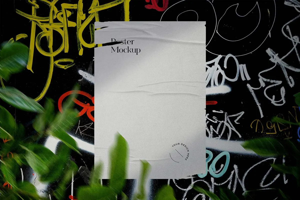 Glued Poster Mockups Collection