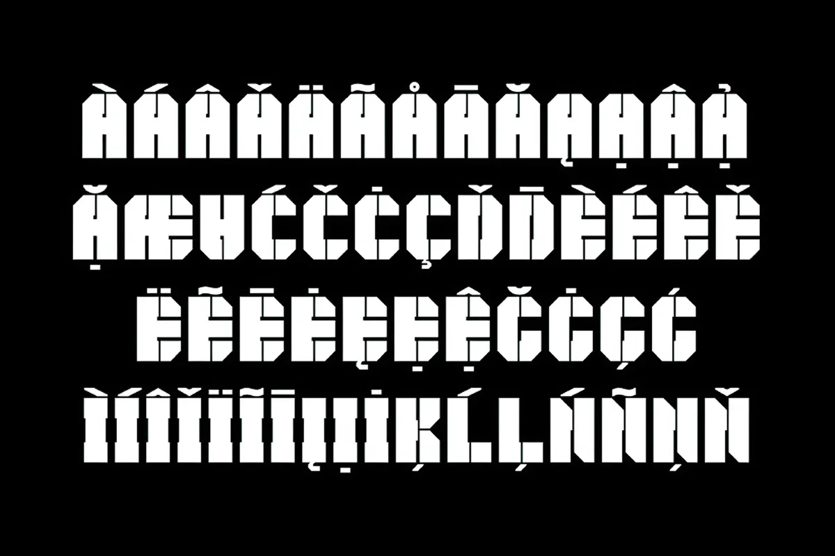 Keys Stencil Font