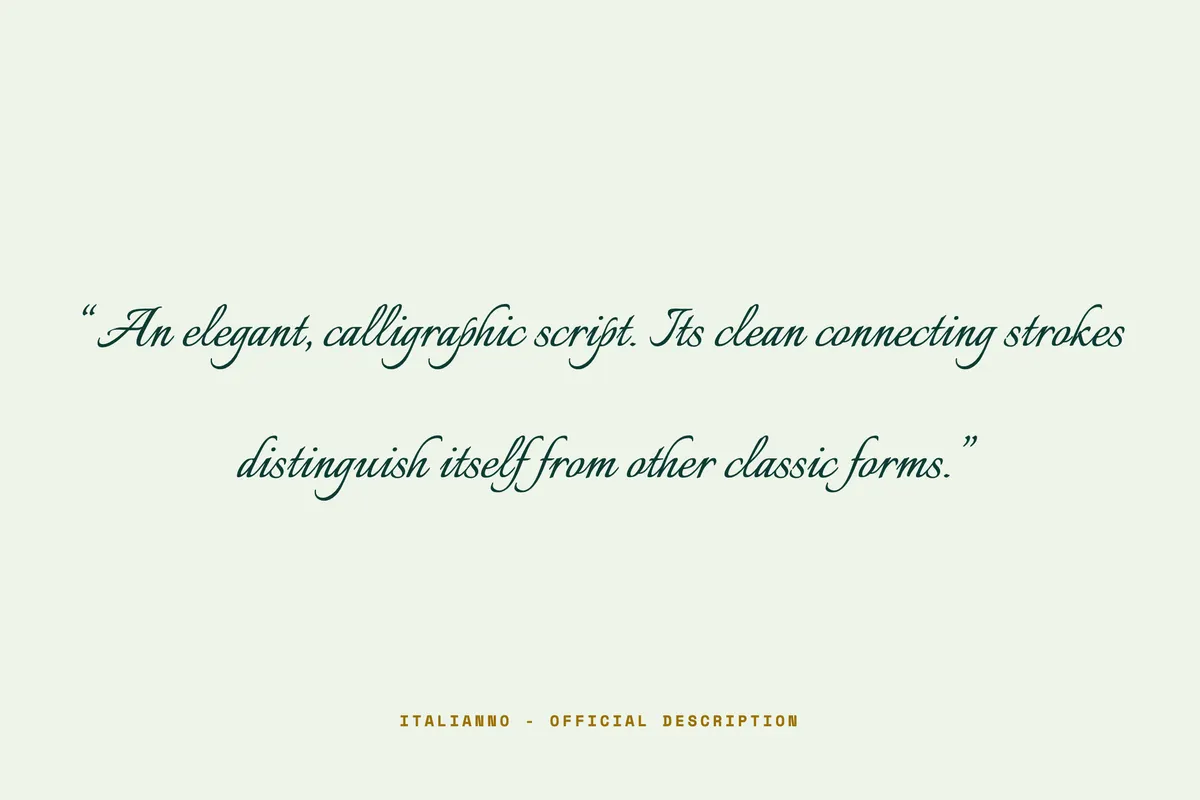 Italianno — Free Elegant Calligraphy Font