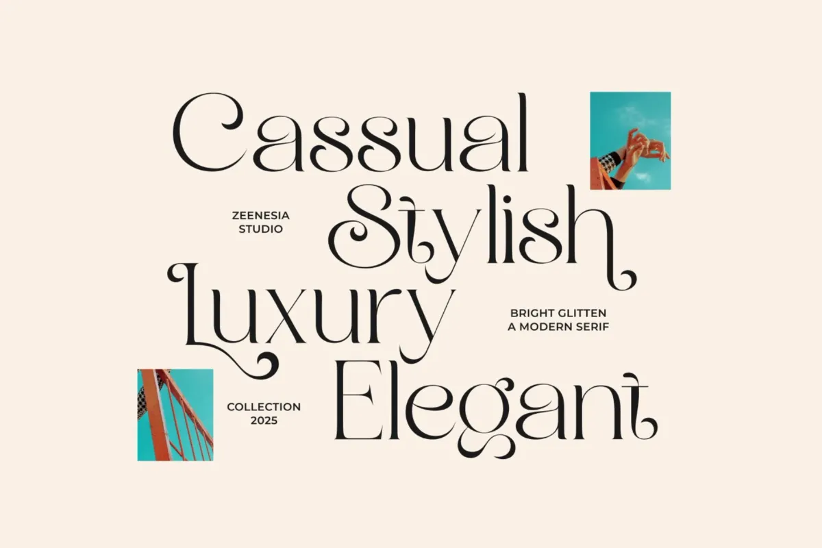 Bright Glitten - Elegant Modern Serif Display Font