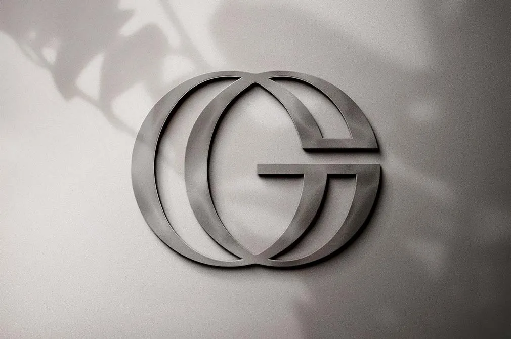 Sign Logo Mockup with Shadow Overlay
