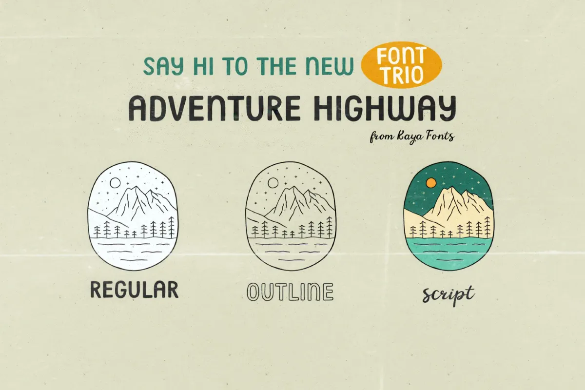 Adventure Highway Retro Nature Font