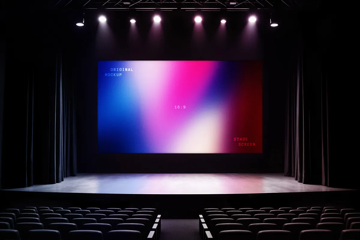 16:9 Stage Screen Mockup