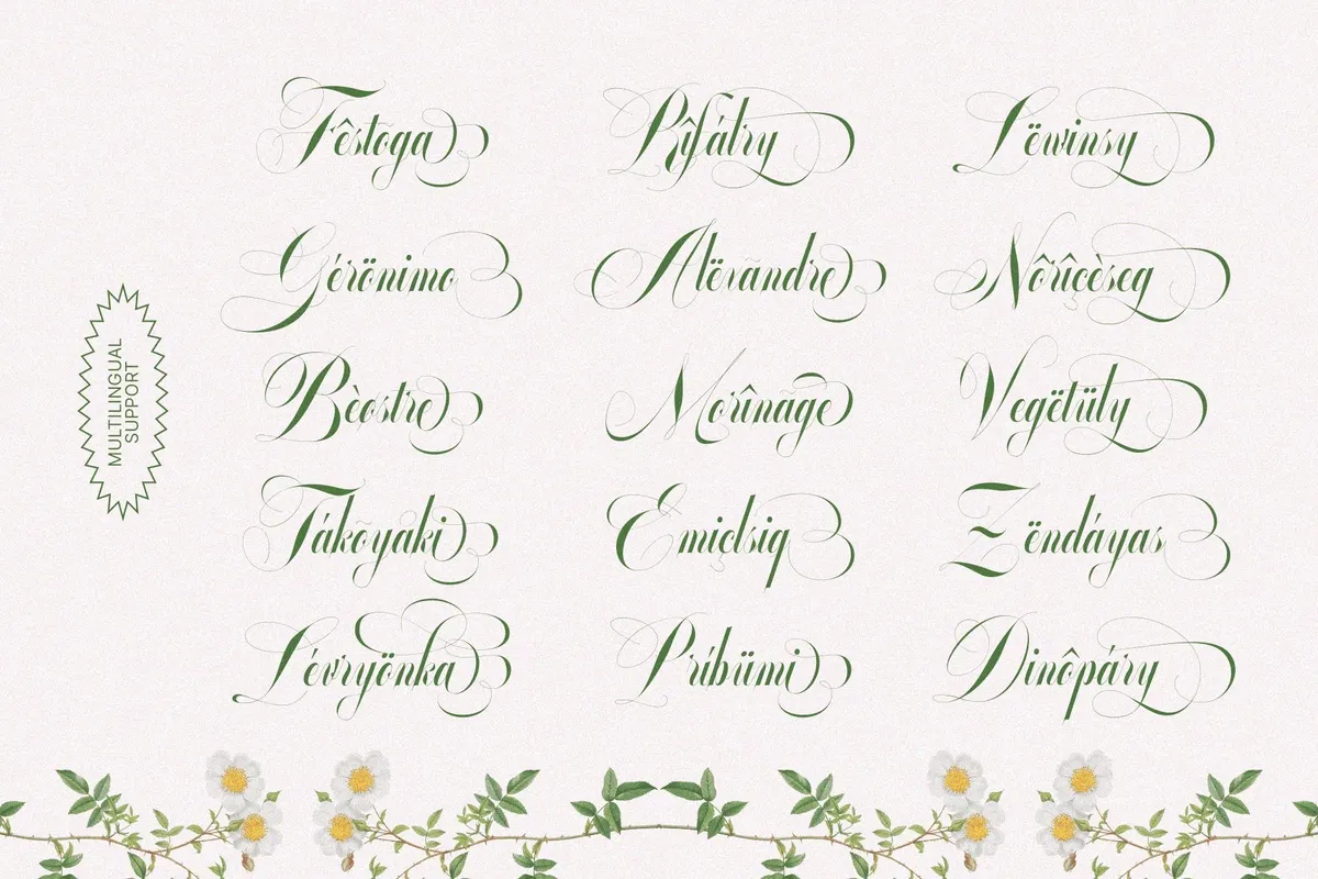 GLOWING ROMANCE — Luxury Calligraphy Font