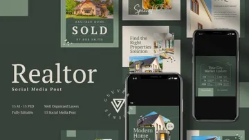 Realtor — 15 Instagram Post Templates