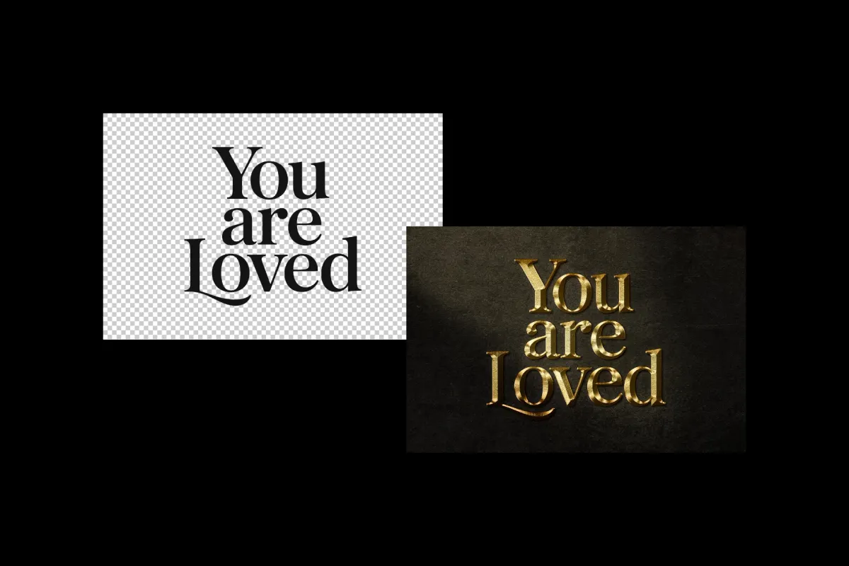 Aged Gold Text Effect