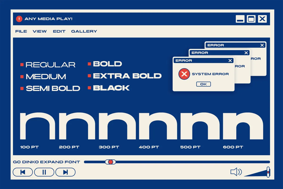 GC Dinko Vol. 2 - Expanded Sans Serif Font Family