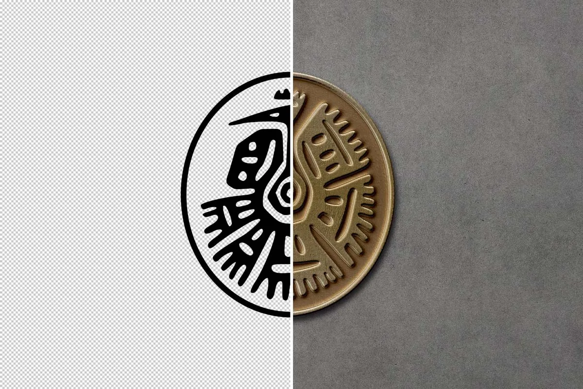 Metallic Pin Badge Mockup