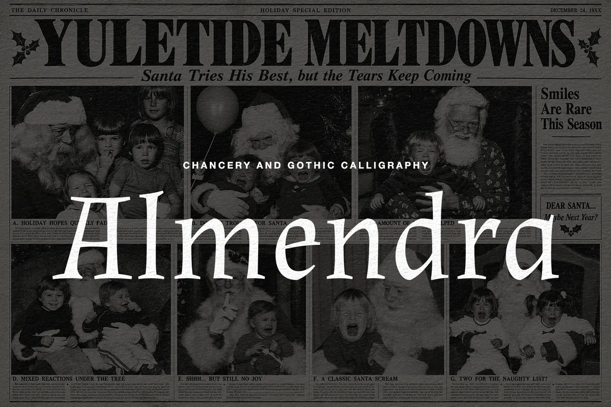 Almendra — Free Chancery Calligraphy Font