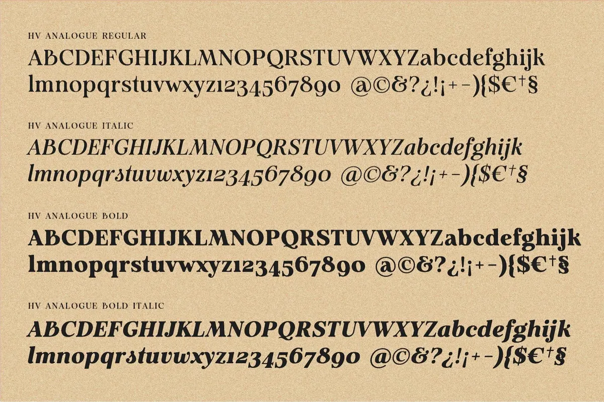 Analogue — Humanist Retro Serif