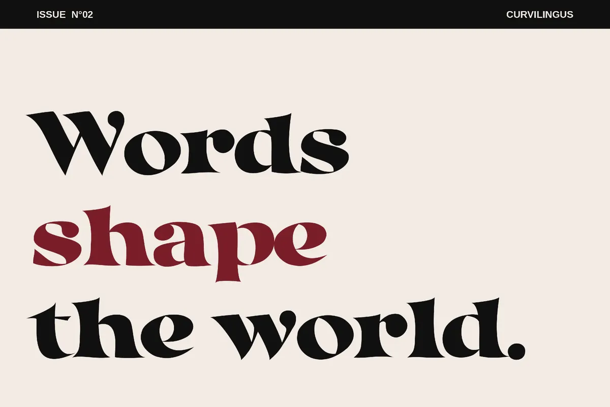 Curvilingus - Retro Poster Font