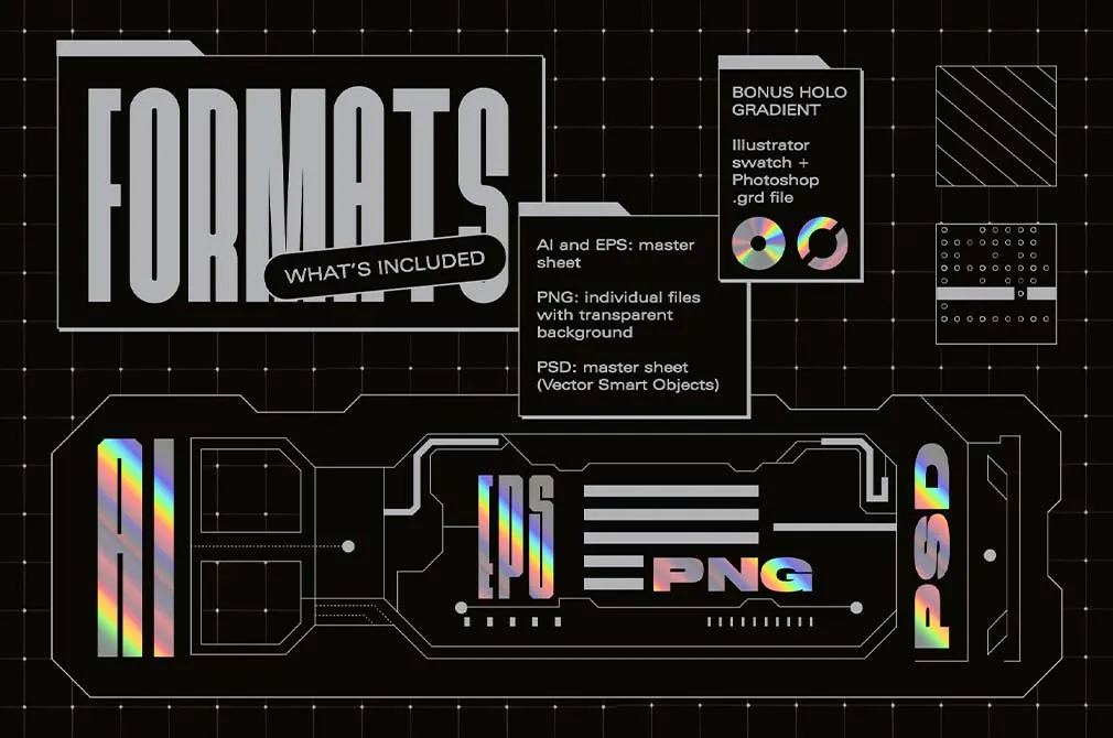 Sci-Fi Panels Vector Elements