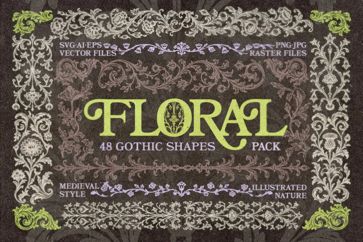 Floral Gothic Ornaments