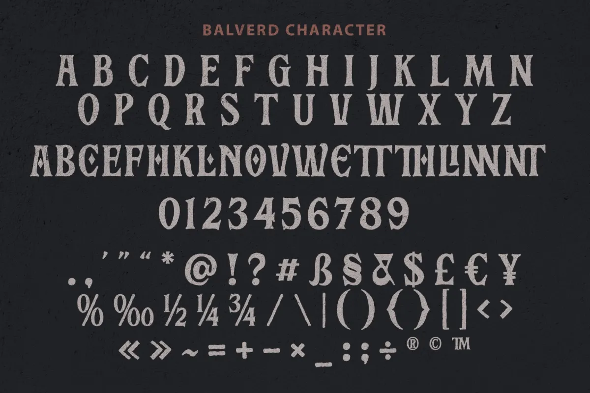 Balverd a Vintage Style Typeface