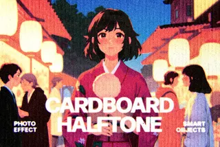 Cardboard Halftone Photo Effect
