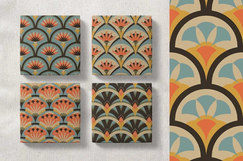Retro Floral Seamless Patterns