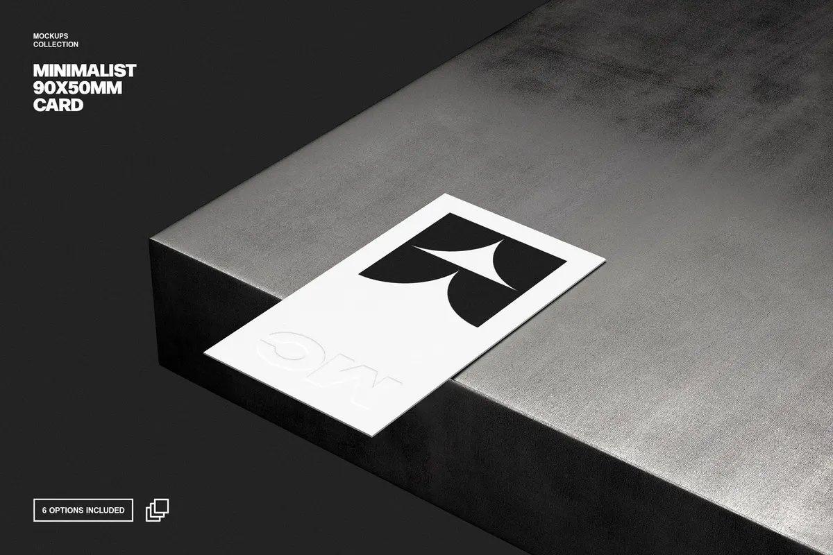 90×50mm Business Card Mockup