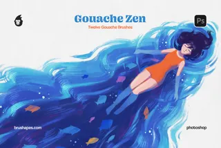 Gouache Zen Photoshop Brushes
