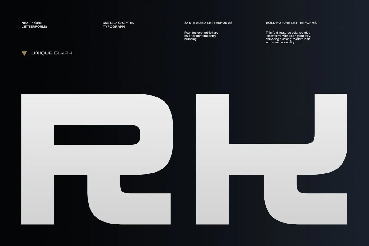 TRT Makron - Futuristic Geometric Sans Font