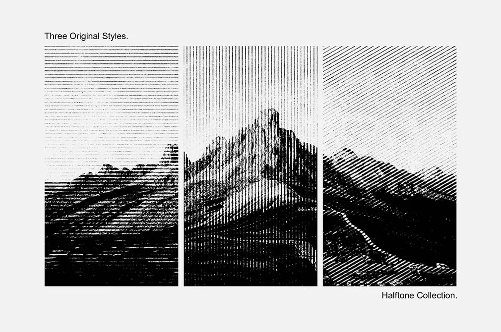 Halftone Lines & Stripes Photo Effect