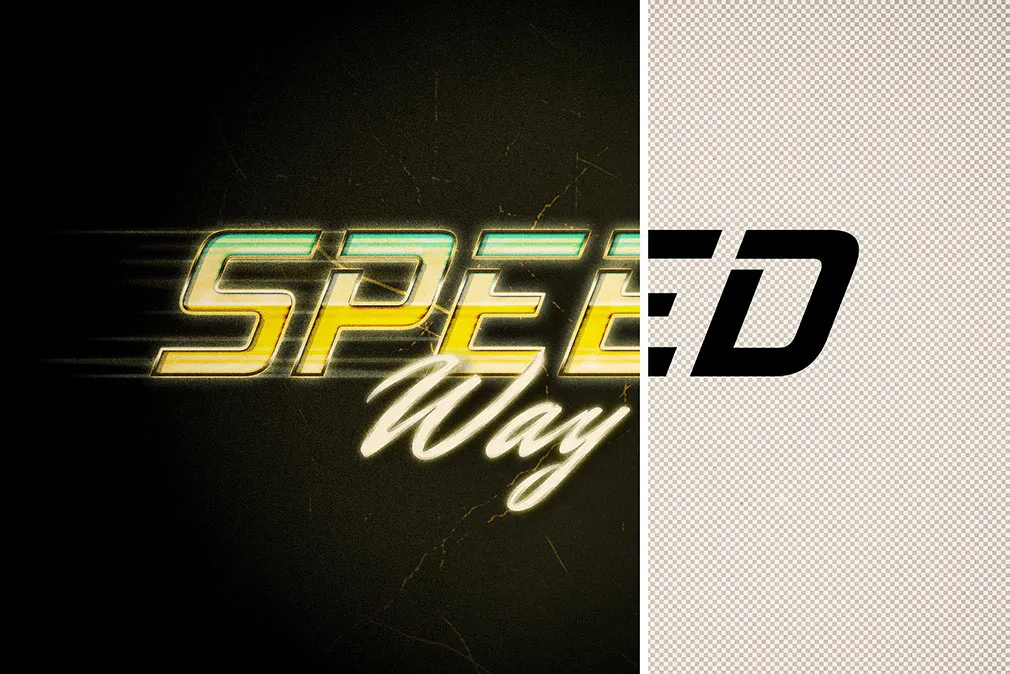 Vivid 80s Retro Text Effects