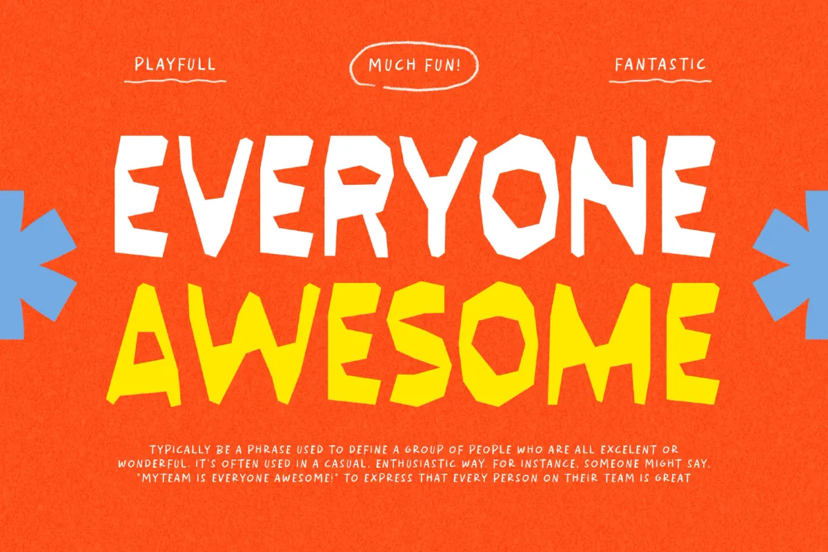 Auhsome - Handcrafted PaperCut Font