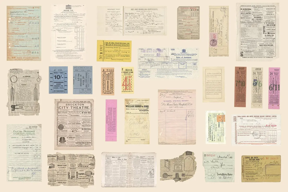 Vintage Paper Ephemera Textures