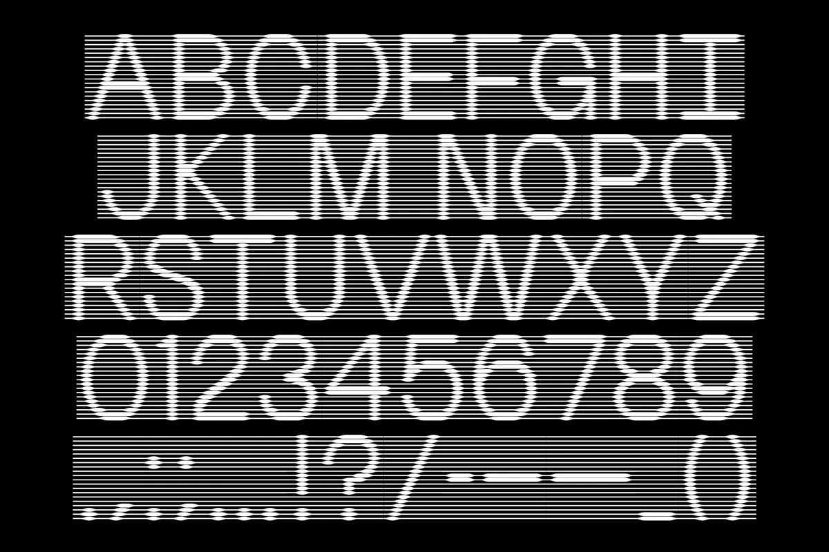 TopoLine - Variable Line Display Font