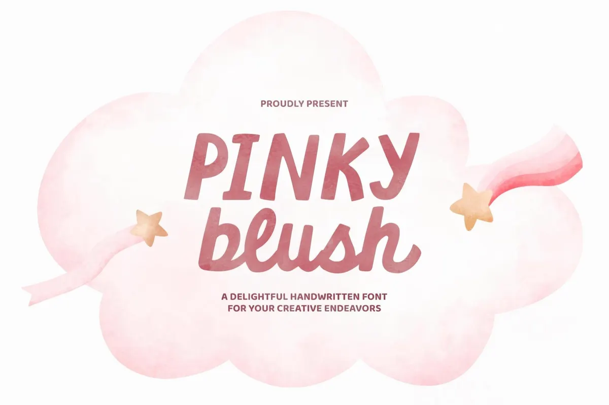 Pinky Blush — Cute Bold Script