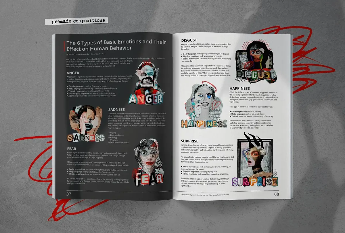 Emotions: Collage & Illustrations