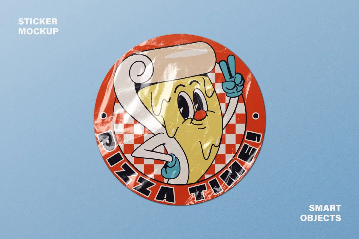 Shiny Die-Cut Sticker Mockup