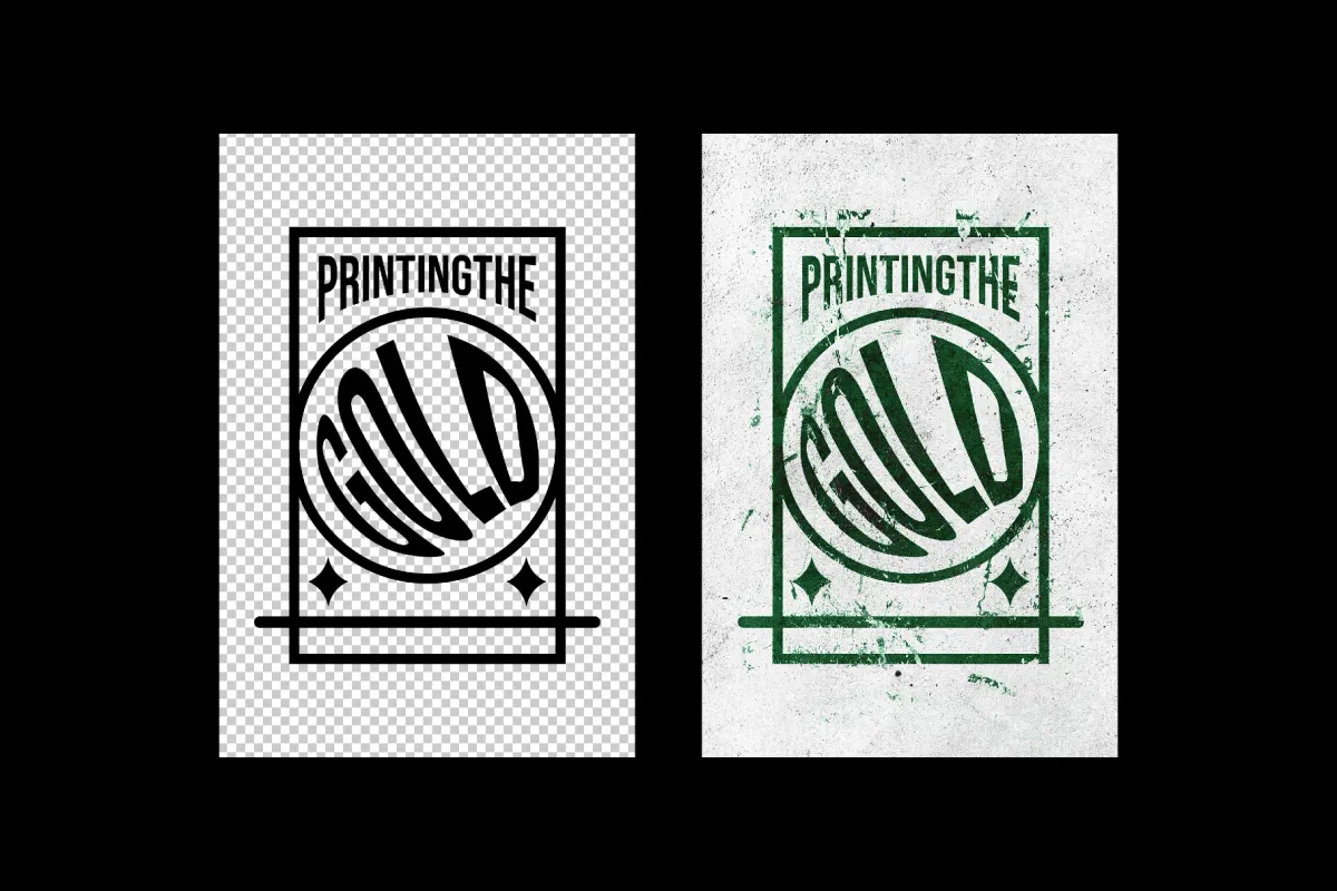 Smudge Grunge Print Text Effect