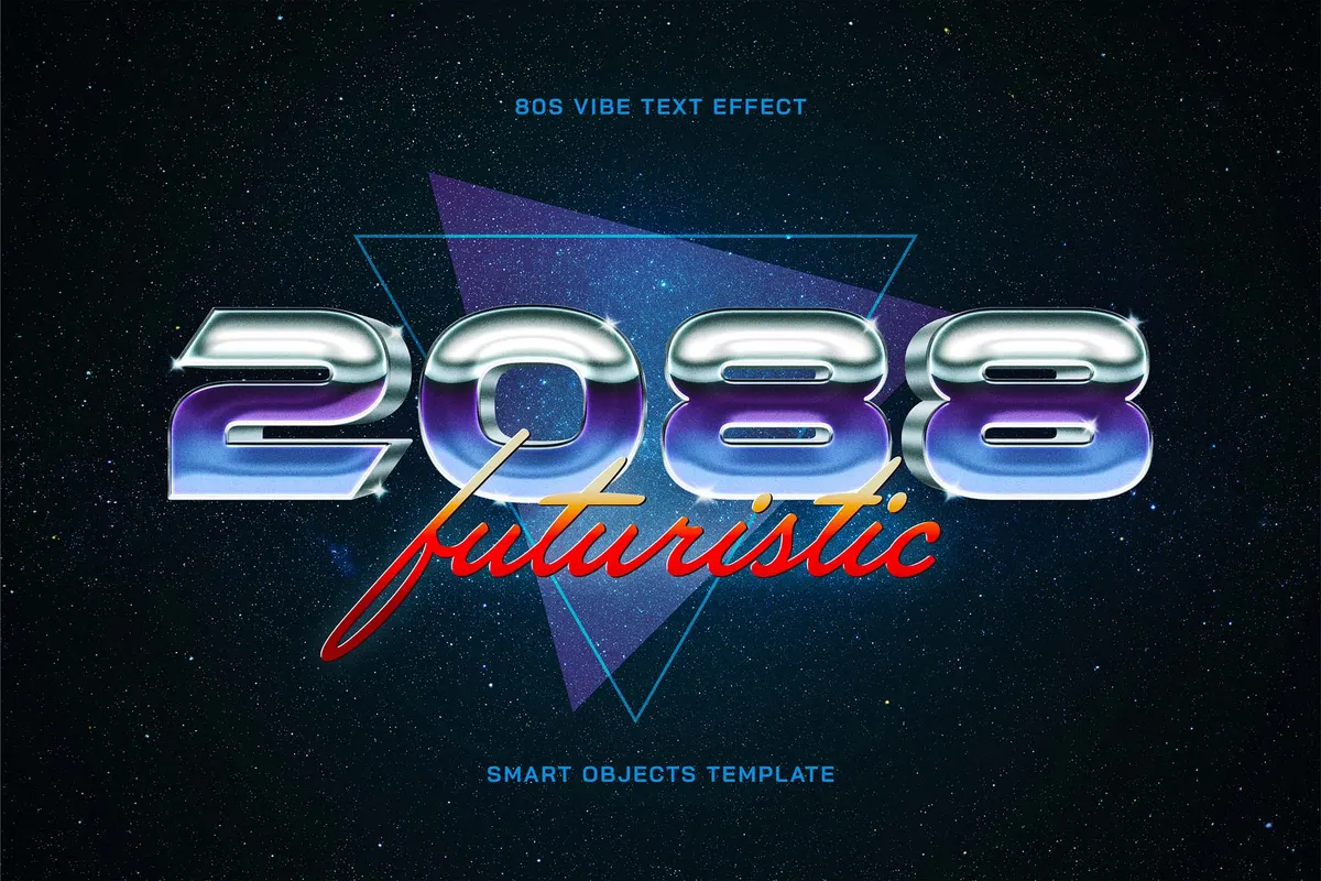 80s Retrowave Text Effect