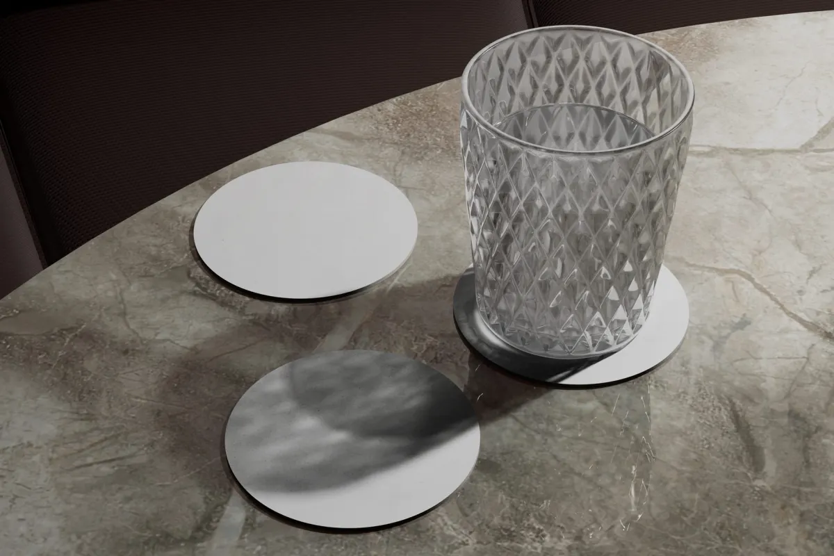 Round Drink Coaster Mockup