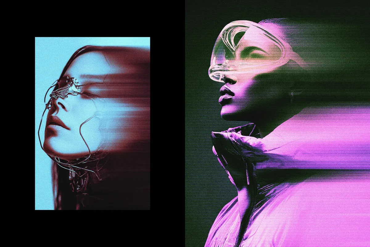 Neon Blur Photo Effect