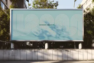 Rectangular Urban Banner Mockup