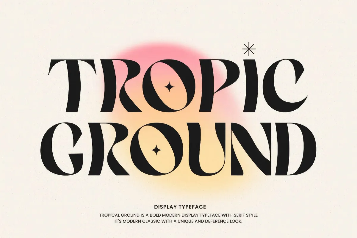 Tropic Ground - Bold Retro Serif Display Font