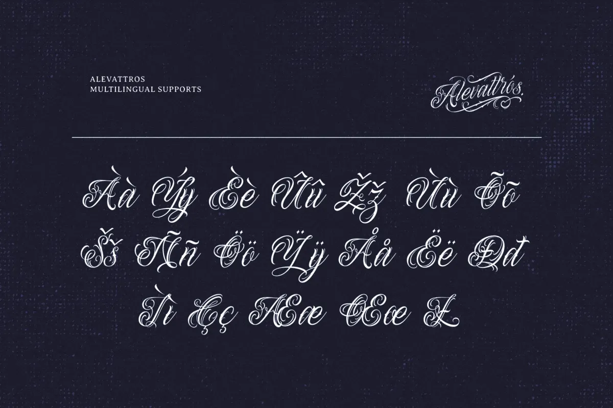 Alevattros - Tattoo Script Font