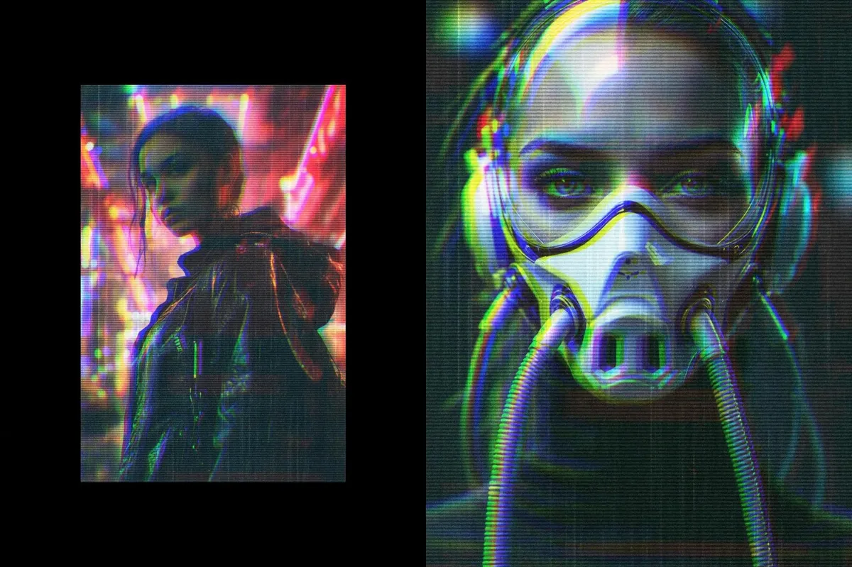 Retro Glitched Photo Effect