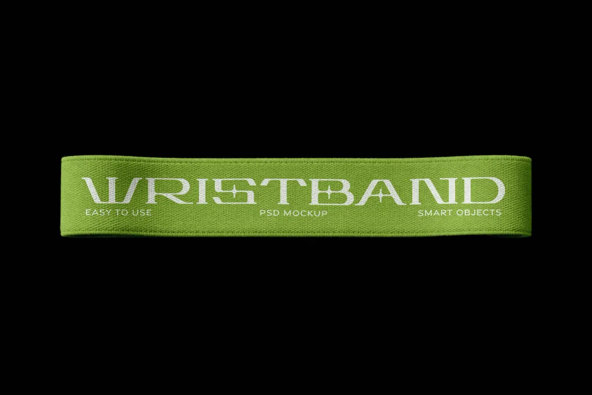 Fabric Wristband Mockup