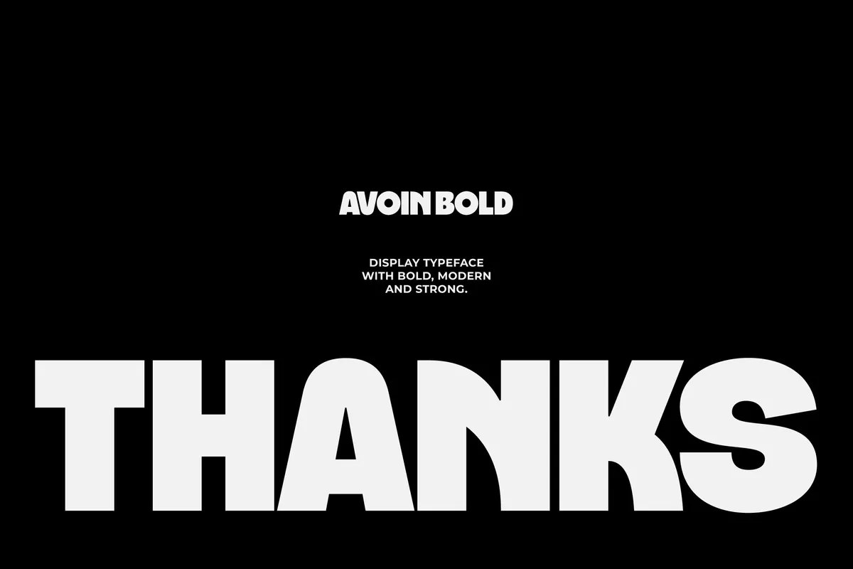 Avoin - Bold Rounded Display Font