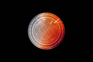 Round Sticker Mockup