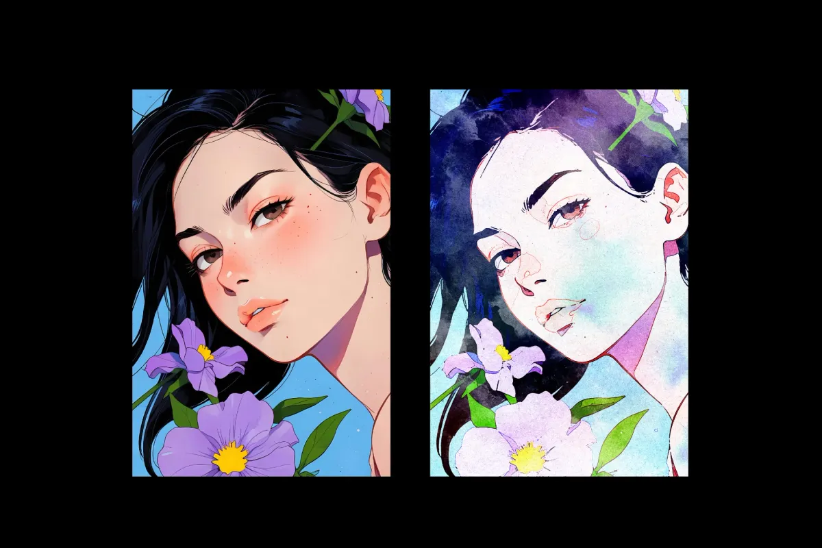 Bright Watercolor Photo Effect