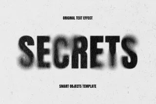 Dust Blurred Halftone Text Effect