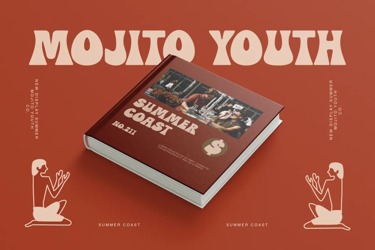 Mojito Youth - Vintage Groovy Display Font