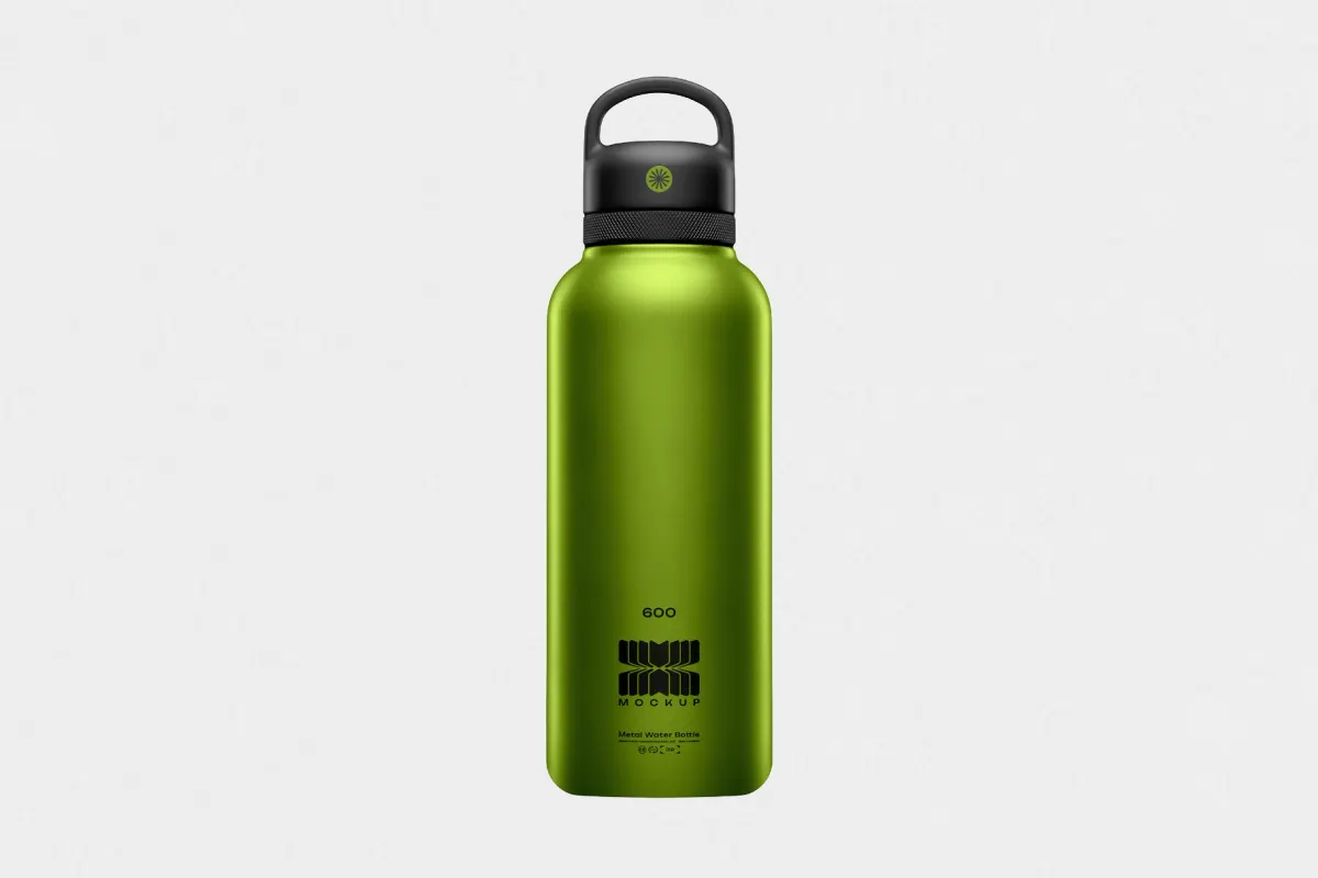 Reusable Metal Water Bottle Mockup