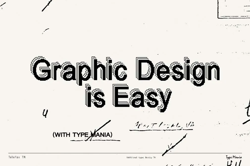 Telefax TM — Eroded Fax Typeface