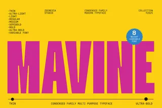 Mavine - Tall Condensed Sans Font Family